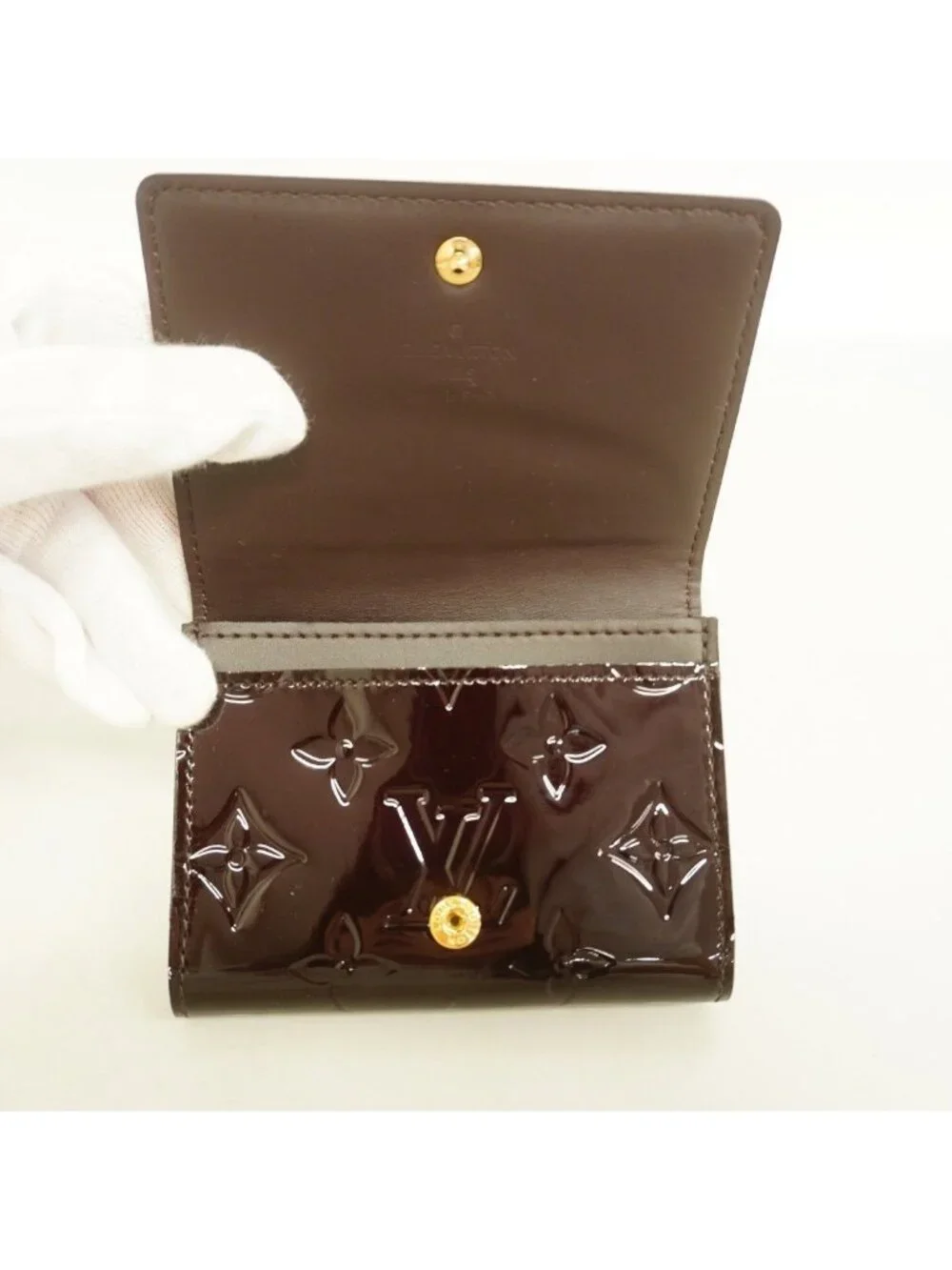 Louis Vuitton Business Card Holder Vernis Amaranto